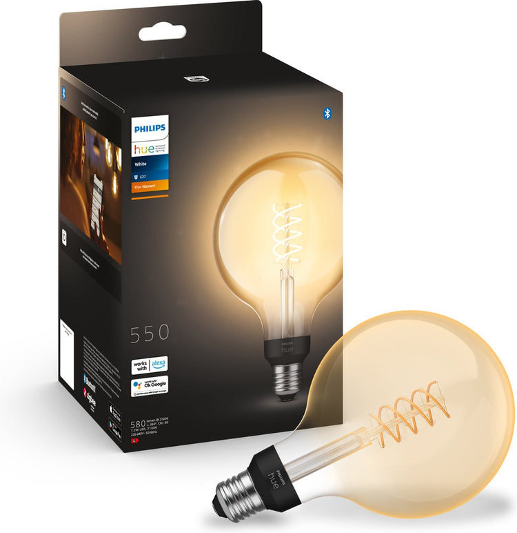Philips Hue Filament-Globelampe G125 – warmweißes Licht – 1er-Pack – E27