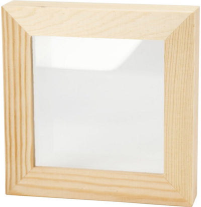 Creativ Company 3D-Rahmen mit Glas, D: 2,5 cm, Größe 12,3x12,3 cm, 1 Stück