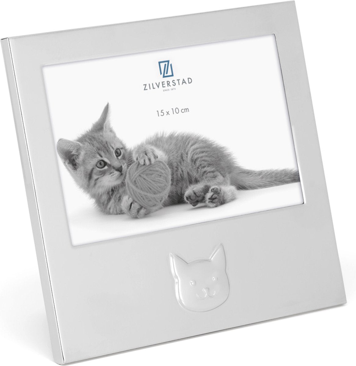 Zilverstad - Fotorahmen Katze 15x10 versilbert