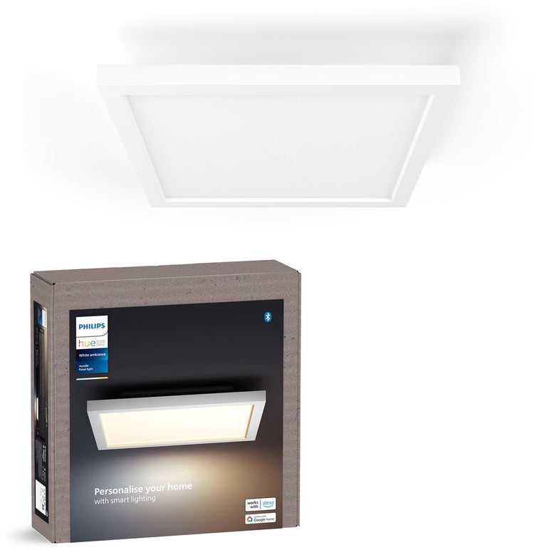 Philips Hue Aurelle Panellampe – warmes bis kaltweißes Licht – weiß – quadratisch klein