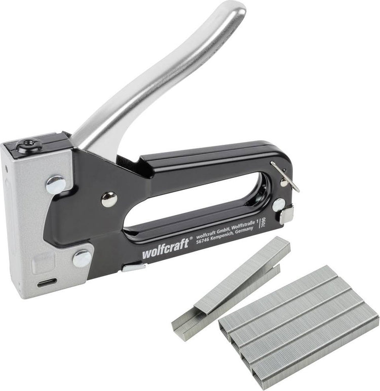 Wolfcraft - Nagler - Handnagler-Set mit 1000 Heftklammern - Tacker - 7090000
