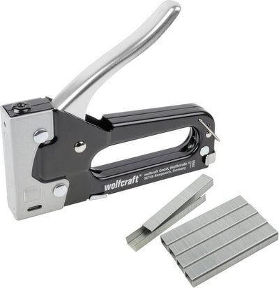 Wolfcraft - Nagler - Handnagler-Set mit 1000 Heftklammern - Tacker - 7090000