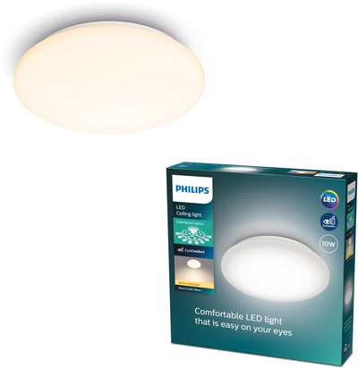 Philips LED Philips Moire Deckenleuchte – warmweißes Licht – mittel