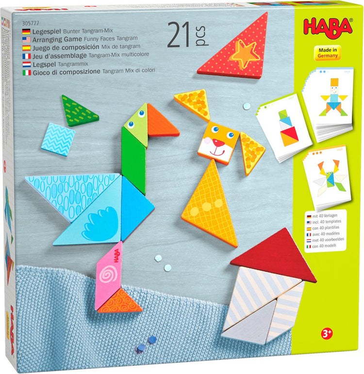 Haba Tangram-Mix-Formenspiel 21,9 x 21,9 cm Holz 21-teilig