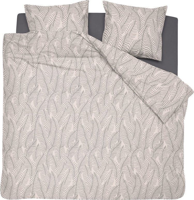 Damai bellezza - Bettbezug - Satin - 200x200 220 cm - Creme + 2 Kissenbezüge 60x70
