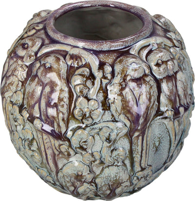 HD Collection Vase Vögel Steingut 22x22x19,5cm