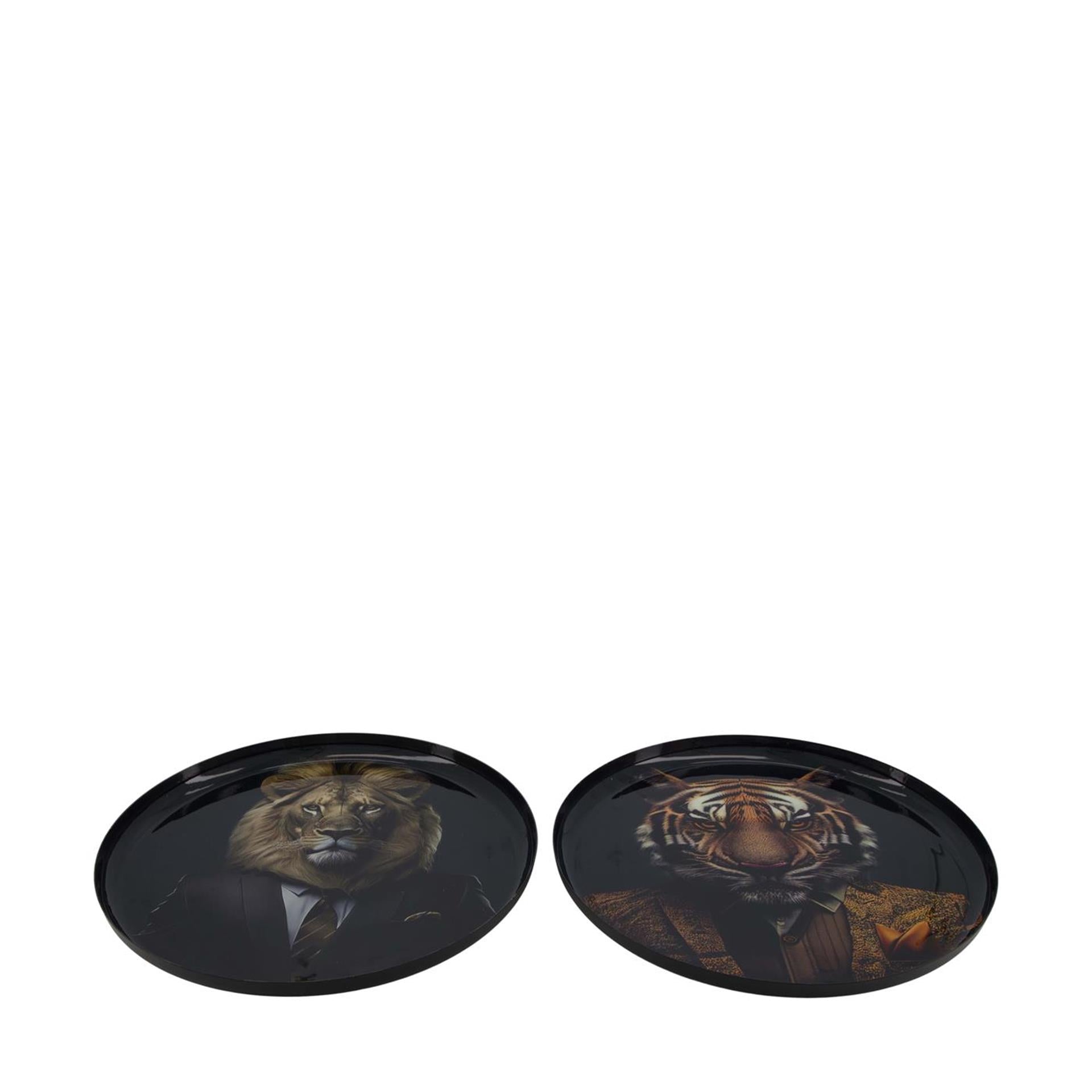 Dijk Natural Collections Tiermetalltablett schwarz ø28cm