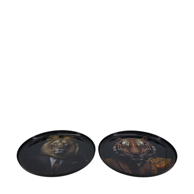 Dijk Natural Collections Tiermetalltablett schwarz ø28cm