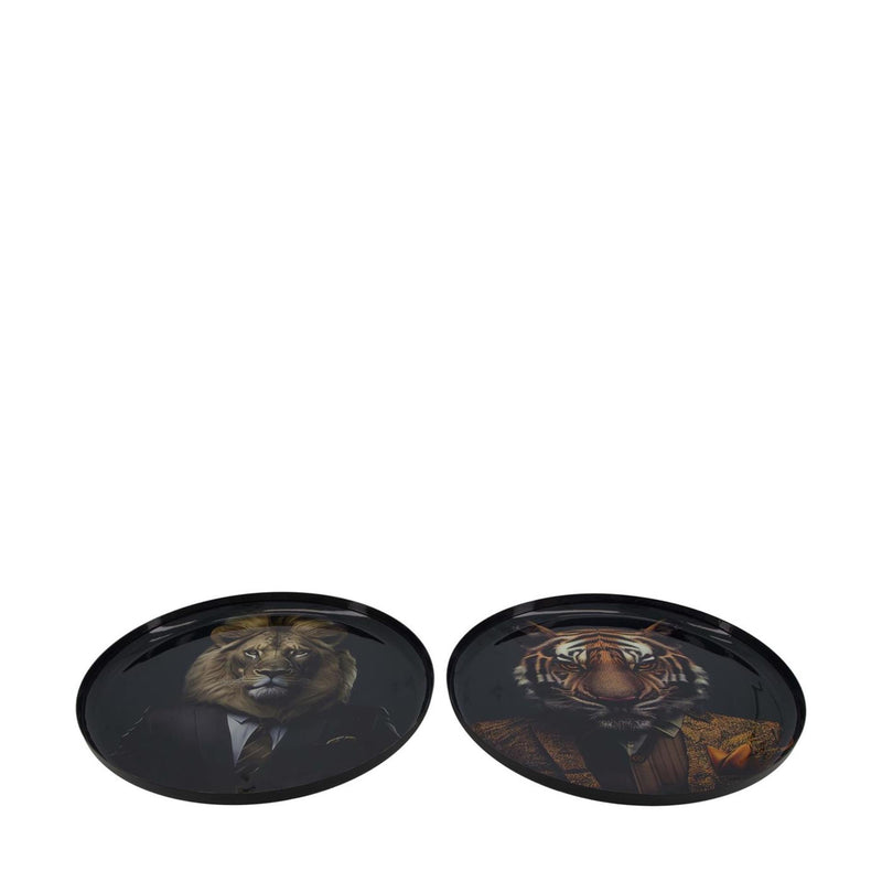 Dijk Natural Collections Tiermetalltablett schwarz ø28cm