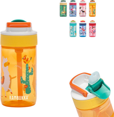 Kambukka Lagoon Trinkflasche für Kinder 400ml mexikanische Parade – mit integriertem Strohhalm – Trinkflasche für Kinder – Trinkbecher für die Schule