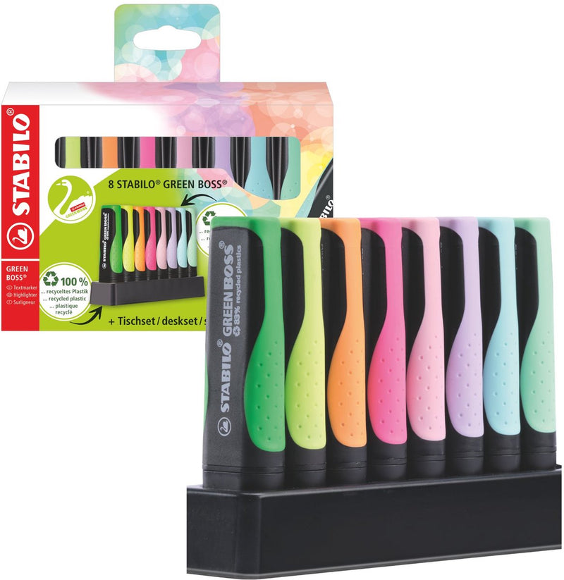 Stabilo Green Boss Deskset, 8st.