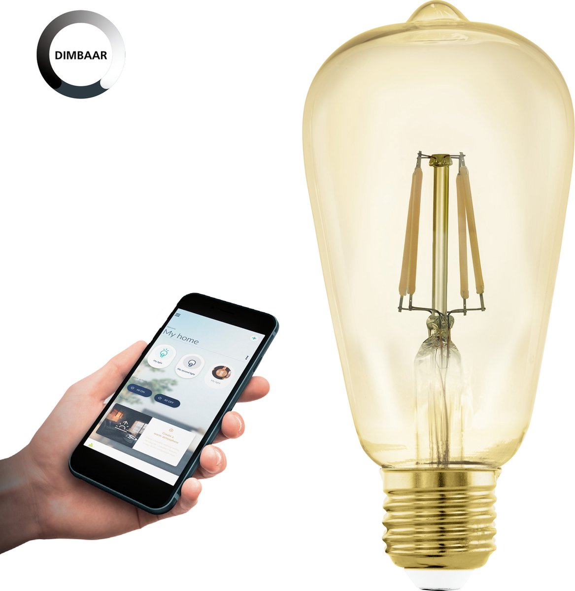 Eglo connect.z smarte LED-Lampe - e27 - ø 6,4 cm - 2200k - dimmbar - Zigbee