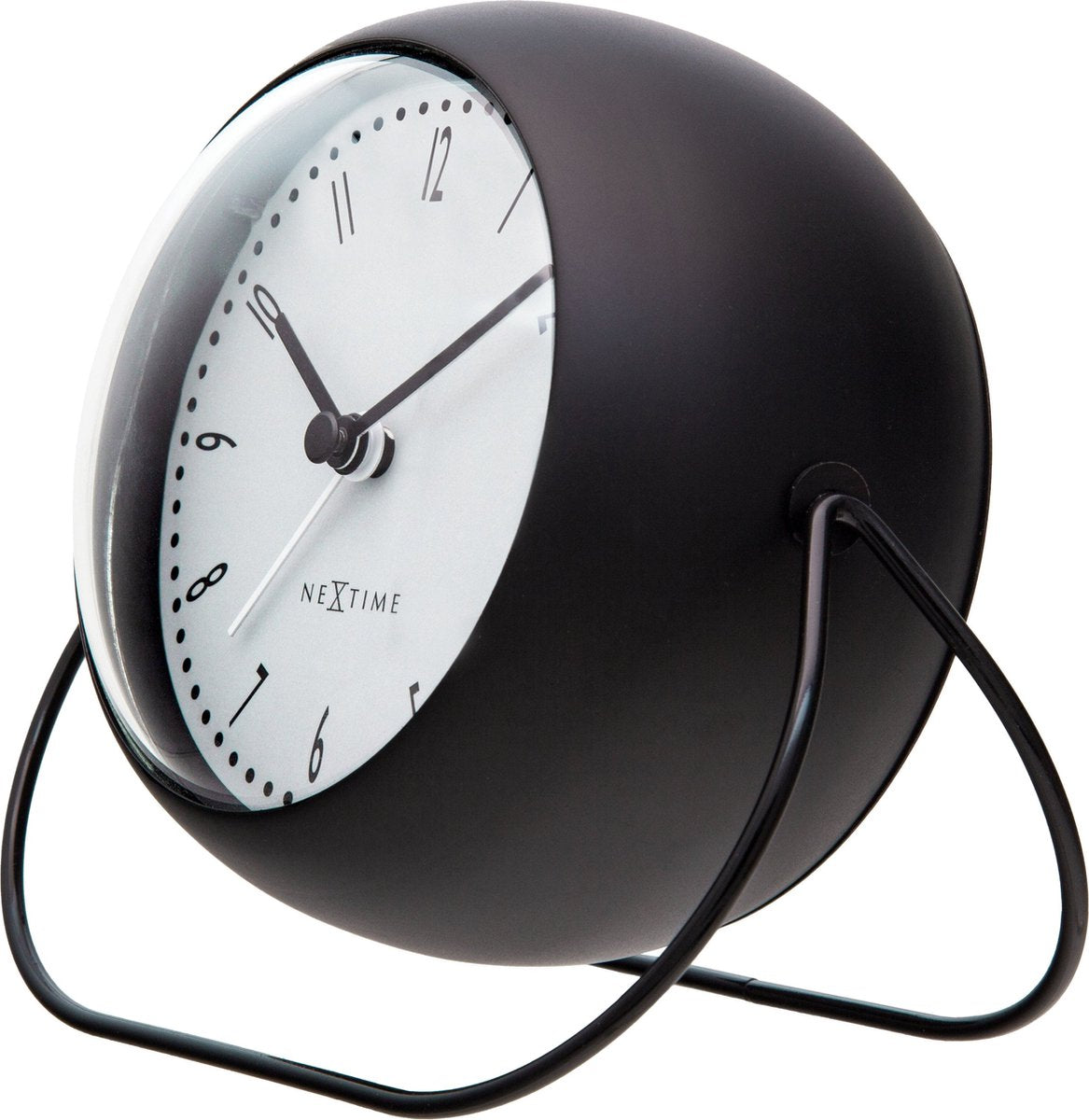 Nexttime Blasenwecker – Tischwecker – 14 × 12 × 8 cm – Metall – Schwarz – geräuschlos