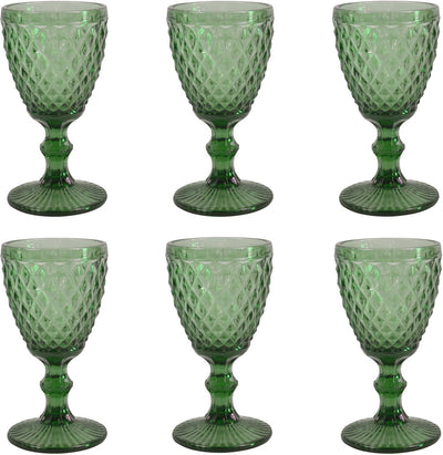 Medard de Noblat - Diamant - Weinglas 20 cl - Grün - 6 Stück