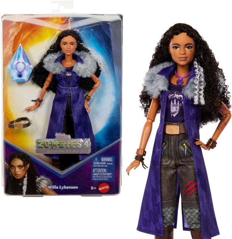 Mattel Puppe Disney Zombies Willa mit Accessoires und Outfit.