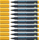 Schneider Schreibgeräte Schneider Permanent Marker - Maxx 130 - Rundspitze - Gelb - 10 Stück - Strichstärke 1-3 mm - S-113005-10