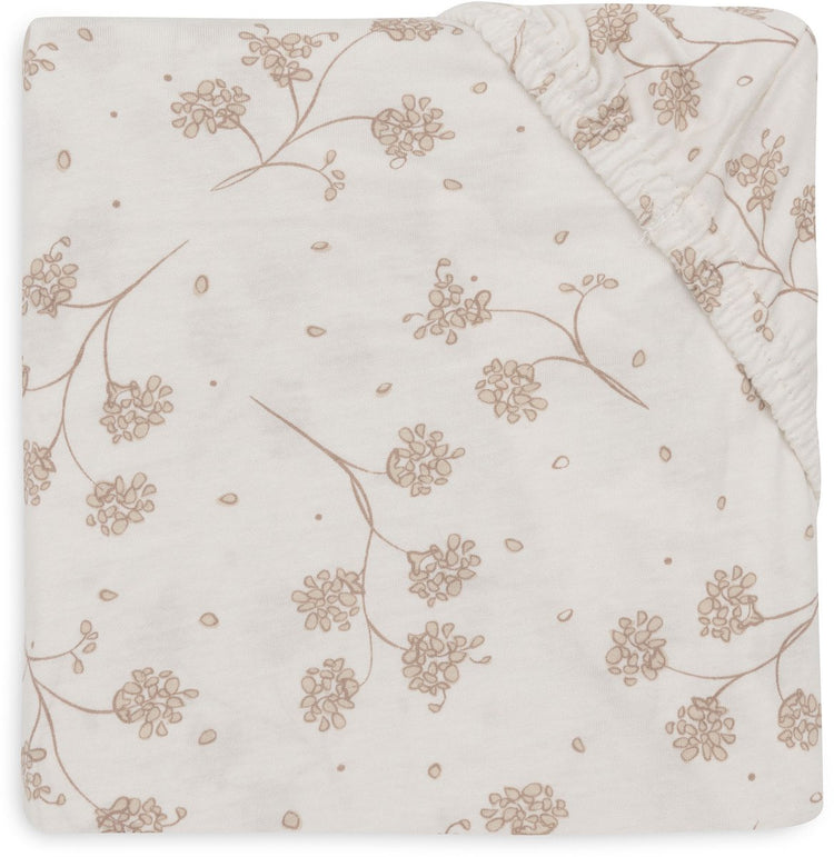 Jollein Spannbettlaken für Kinderbett – 40 50 x 80 90 cm – Jersey – Blätterträume