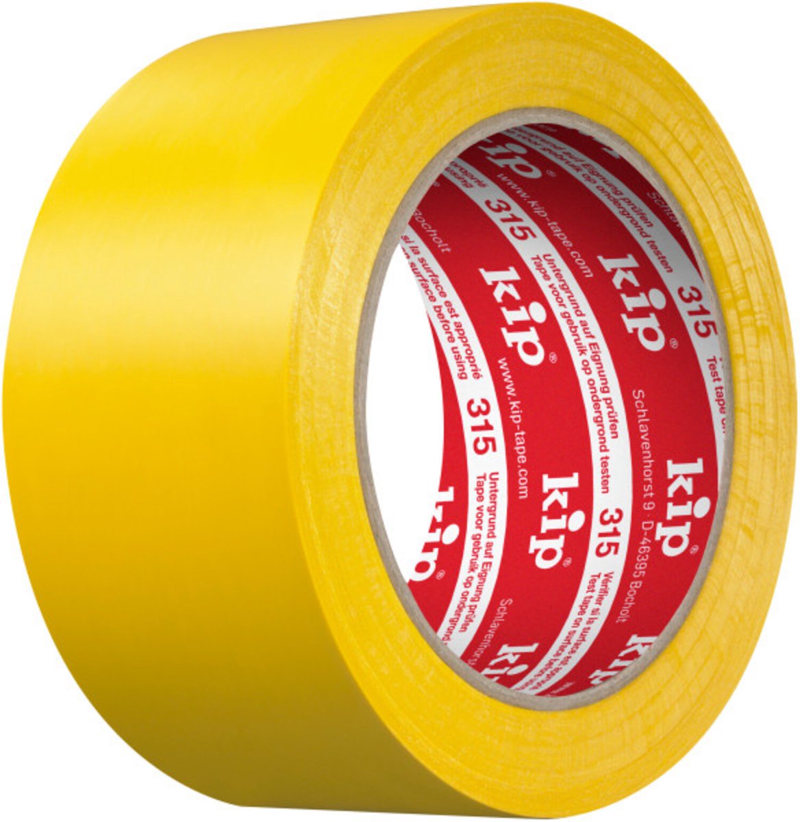Kip 315 PVC-Abdeckband – starke Haftung – leicht zu reißen – gelb – 50 mm