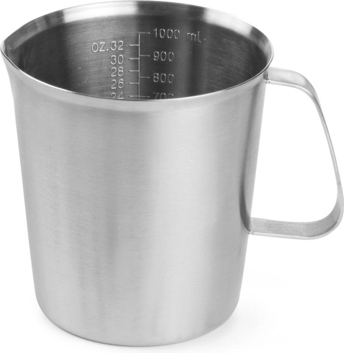 Hendi Messbecher aus Edelstahl – 1 Liter – spülmaschinenfest – robust und langlebig