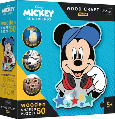 Trefl – Puzzles – Holzhandwerk Junior – in der Welt von Mickey Disney Mickey Mouse und Freunden_FSC Mix 70 %