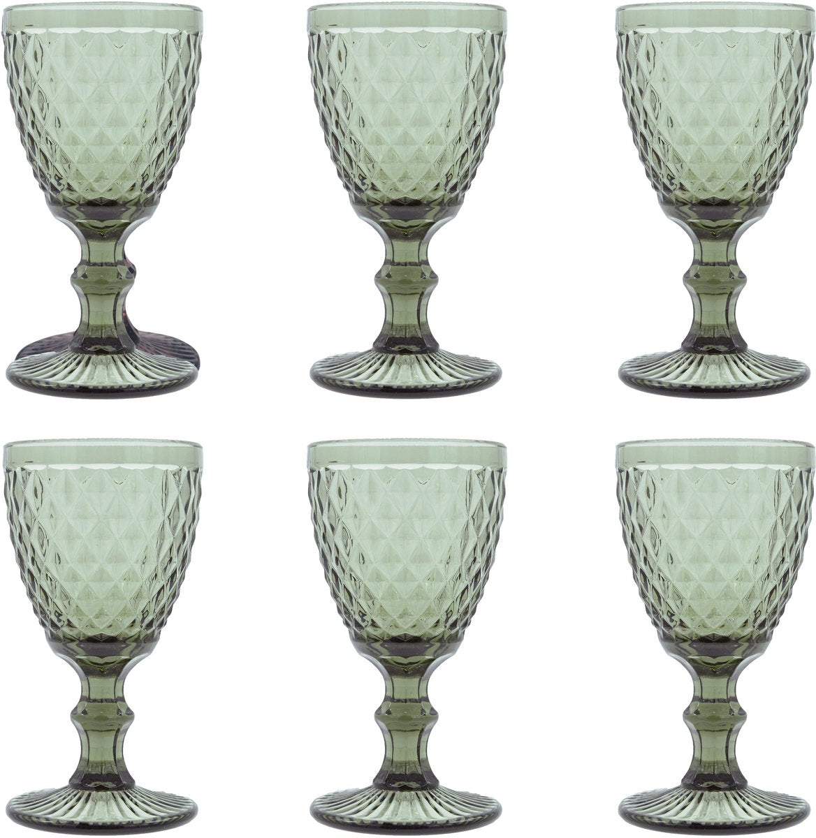 Medard de Noblat - Diamant - Weinglas 20 cl - geräuchert - 6 Stück