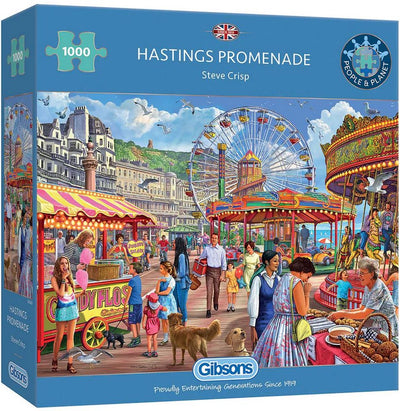 Gibsons – Hastings Promenade (von Steve Crisp) – 1000 Teile 68×49 cm (B×H) – Puzzle für Erwachsene