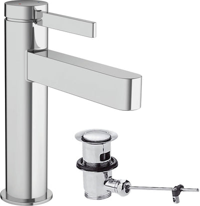 Hansgrohe finoris – Waschtisch-Mischbatterie – Einhebelbedienung – mit Ablaufgarnitur – 110 mm – Chrom