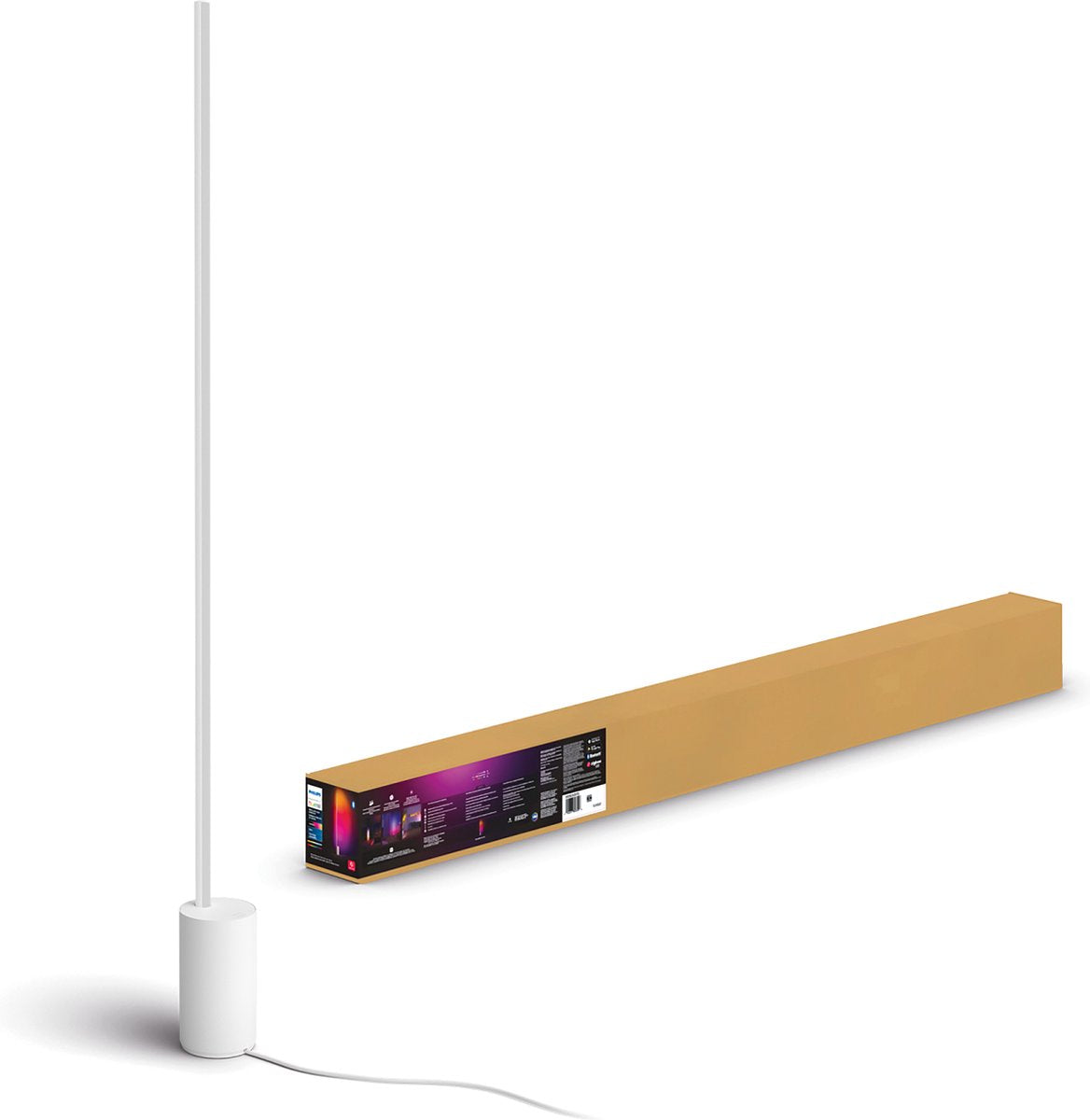 Philips Hue Gradient Signe Stehleuchte – Weiß und Farbambiente – Weiß – Bluetooth