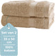 Stille. Living Hush Living Gästehandtuch – 33 x 50 cm – 100 % Baumwolle – schwere Qualität, 500 g m2 – Sand, 2er-Set