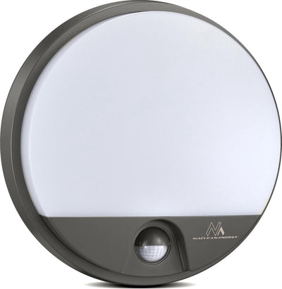 Maclean - Wandleuchte - Außenleuchte - LED-Lampe mit Infrarot-Bewegungssensor mce291 gr 1100lm 15w IP54 - grau