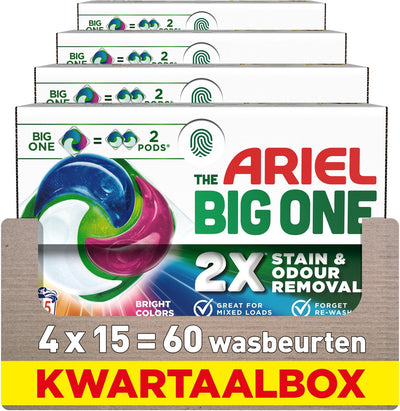 Ariel 3in1 Waschmittel-Pods die große Farbe – 4 x 15 Stück