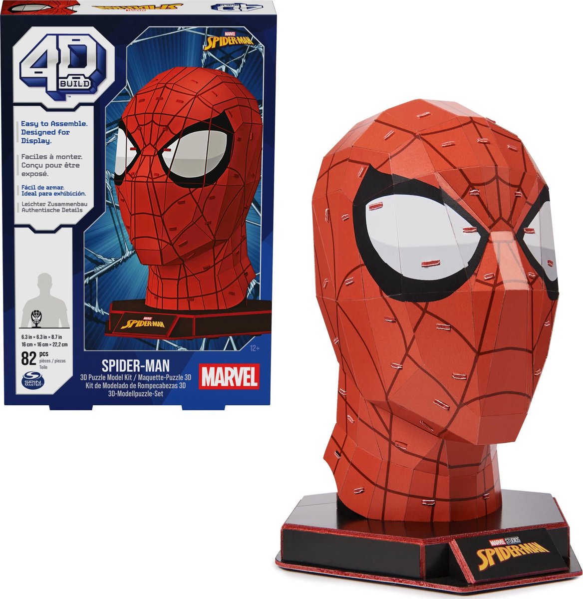 4D Build Marvel – Spider-Man – 3D-Puzzle – 82 Teile – Kartonbausatz