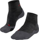 Falke TK2 kurze Anti-Blasen Wandersocken aus dickem Woll-Funktionsmaterial Herren grau - Größe 39-41