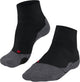 Falke TK2 kurze Anti-Blasen Wandersocken aus dickem Woll-Funktionsmaterial Herren Schwarz - Größe 44-45