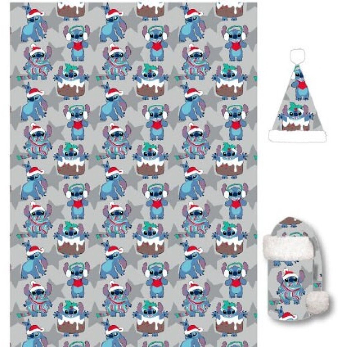 Disney Lilo Stitch Fleece Plaid + Mütze, Winter – 100 x 140 – Polyester