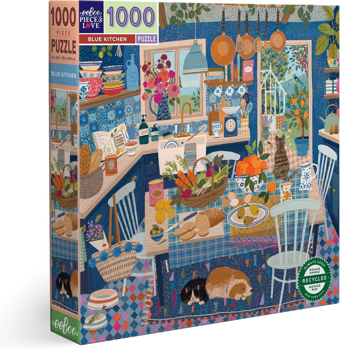 Eeboo blaue Küche (1000).
