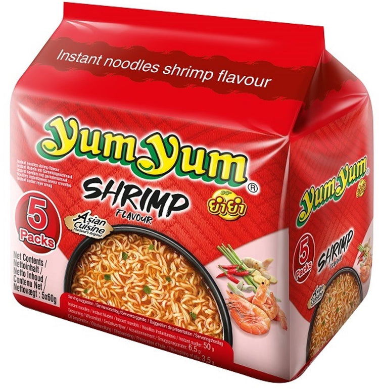 Yum Yum Garnelen-Nudelsuppe 5er-Pack – 6 x 300 g – Vorteilspack