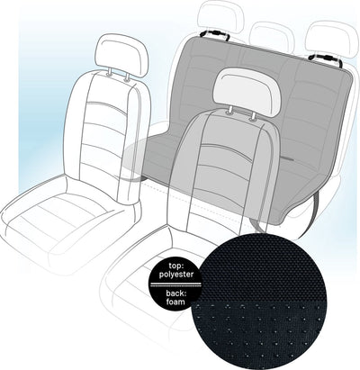 Flamingo Luxus-Hundedecke fürs Auto – Autodecke – Hundekorb Auto – Mac – Grau – 130 x 109 cm – wasserabweisender Rücksitzschutz für Hunde