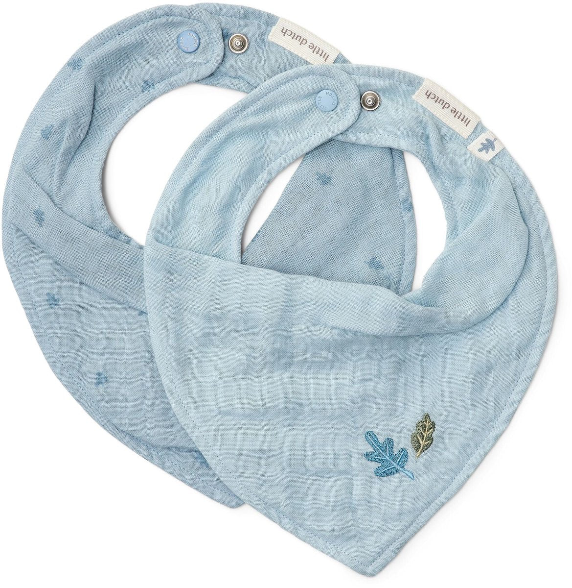 Little Dutch 2er-Pack Bandana-Lätzchen – Blau – Essentials