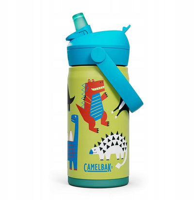 Camelbak Thrive Flip Straw Trinkflasche Kinder – 350 ml – Edelstahl – mit Strohhalm – Isolierwasserflasche – Grün