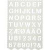 Creativ Firmenvorlage, Buchstaben und Zahlen, H: 25 mm, Blatt 21x29 cm, 1 Stück