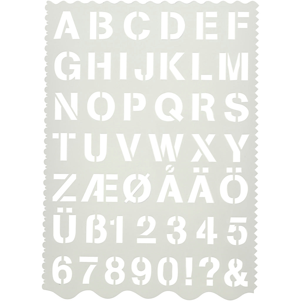 Creativ Firmenvorlage, Buchstaben und Zahlen, H: 25 mm, Blatt 21x29 cm, 1 Stück