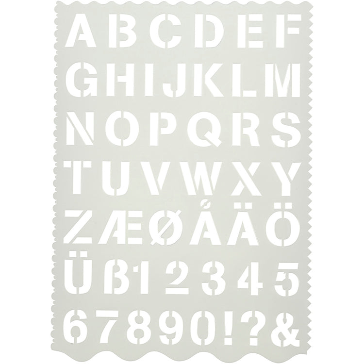 Creativ Firmenvorlage, Buchstaben und Zahlen, H: 25 mm, Blatt 21x29 cm, 1 Stück