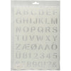 Creativ Firmenvorlage, Buchstaben und Zahlen, H: 25 mm, Blatt 21x29 cm, 1 Stück