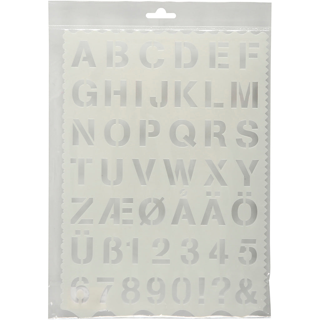 Creativ Firmenvorlage, Buchstaben und Zahlen, H: 25 mm, Blatt 21x29 cm, 1 Stück