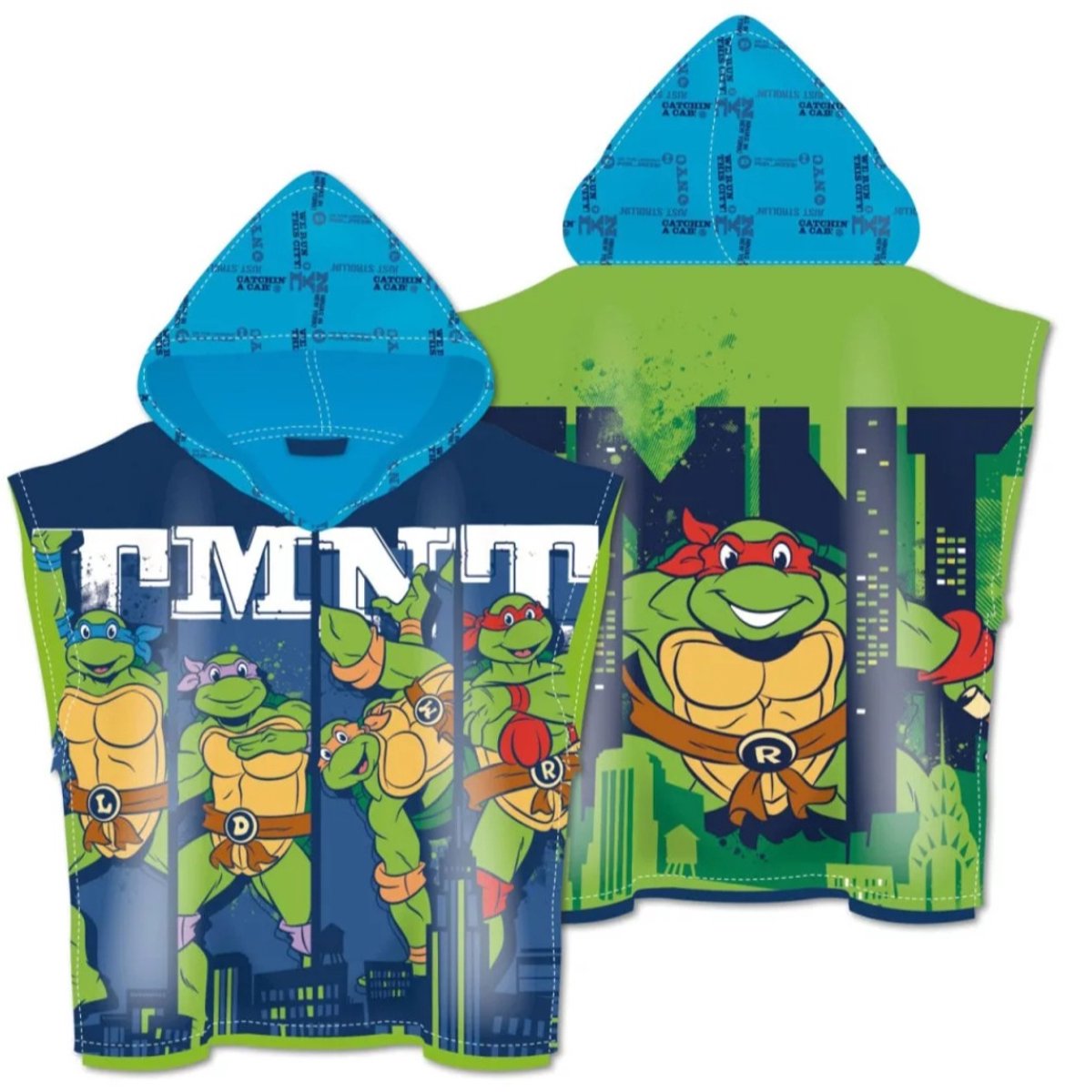 Brandless Sans Marque Ninja Turtles Badeponcho, schnell trocknend, 55 x 110 cm