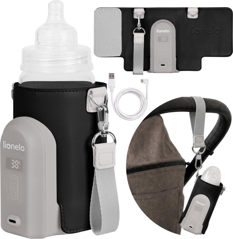 Lionelo thermup go evo Flaschenwärmer – mobil – 5 Temperaturstufen – USB-C-Aufladung – bis zu 9 Stunden Wärme – geeignet für Glas und Kunststoff