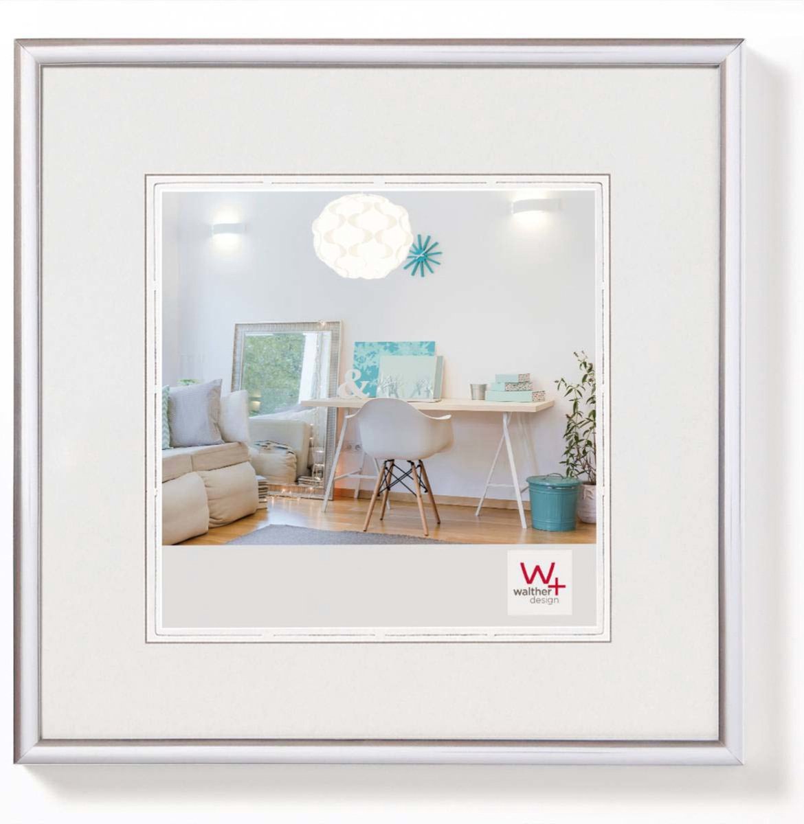 Walther New Lifestyle - Kunststoffrahmen - Fotogröße 30x30 cm - Silber