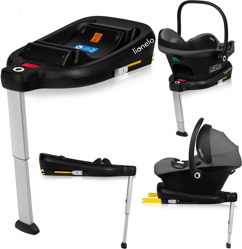 Lionelo Lemmy i-Size-Basis – Isofix-Autositzbasis – mit Stabilisierungsbein – passend für Lemmy-Autositz