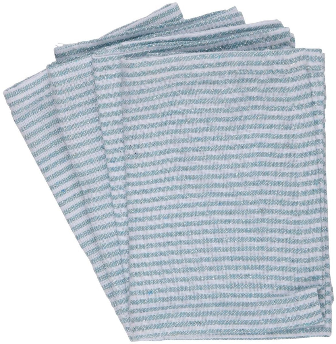 Arti casa Servietten 4er-Set – 35 x 35 cm – wiederverwendbar – Baumwollpolyester – blau gestreift